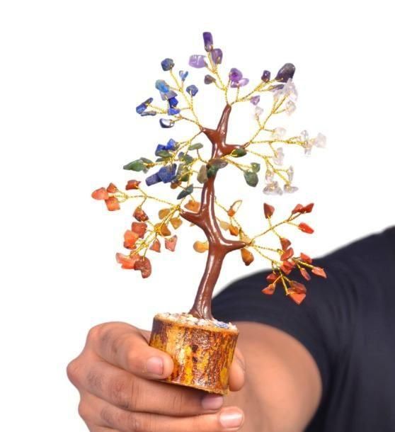 7 Chakra Natural Gemstone Crystal Tree